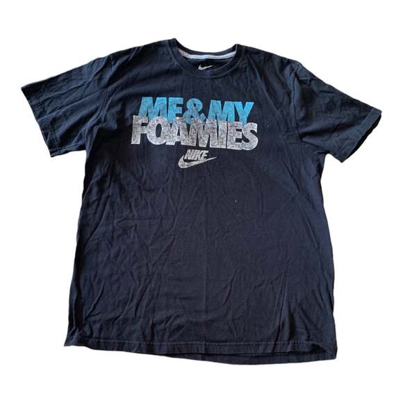 Nike tee me and my foamies black Mens size xl extra large - Picture 1 of 4